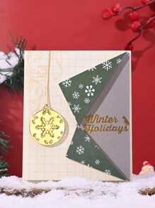 1入組聖誕裝飾物球圖案DIY切割模具