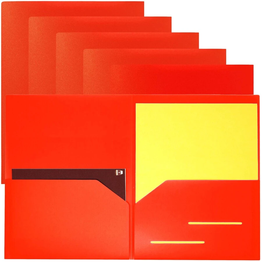 Ultra Pro â€" 10 Pack, Red 2-Pocket Folder With Clear Outside - View #12