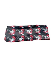 1pc Unisex Red Pirate Pattern Polyester Headband Festival Headwear Halloween - Multicolor - View 2