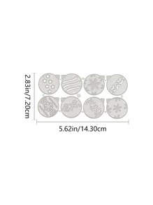 1入組聖誕裝飾物球圖案DIY切割模具