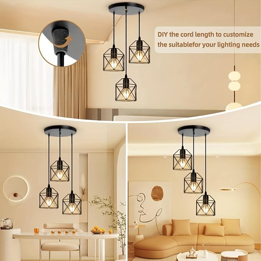 1 Pieza 3 Lámparas Colgantes, Lámparas Para La Isla De Cocina Estilo