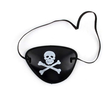 1入組海盜眼罩黑骷髏眼罩角色扮演海盜船長化裝舞會用品獨眼面罩