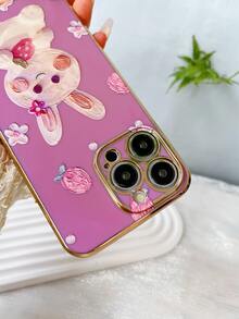 Carcasă de telefon cu iepure de desene animate - Violet - Vizualizare 2