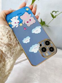 Cartoon Bear Phone Case,International Version, Not The Domestic Version - Blue - View 3