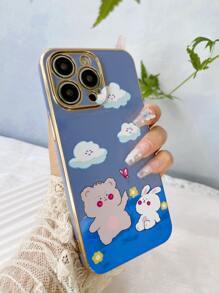 Cartoon Bear Phone Case,International Version, Not The Domestic Version - Blue - View 2