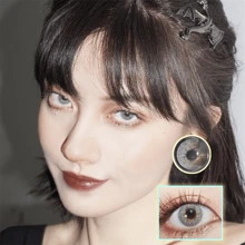 2 lentes de contacto de color azul y aspecto natural con el mismo diámetro para miopía Lentes de contacto - Gris - Ver 6