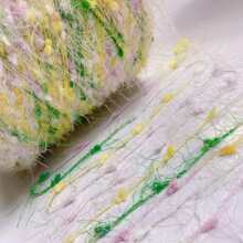 1入特殊羽毛裝飾閃亮毛絨球,適用於圍巾、披肩、大衣、包等配件