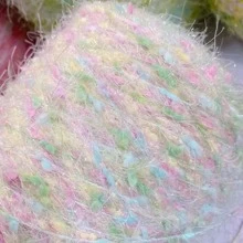 1入特殊羽毛裝飾閃亮毛絨球,適用於圍巾、披肩、大衣、包等配件