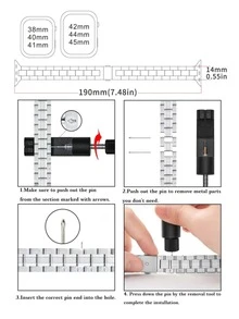 1 件男女通用玫瑰金金屬 3 帶保護殼兼容 Apple Watch 錶殼 40 毫米/41 毫米/44 毫米/45 毫米;兼容 Apple Watch Series Se/8/7/6/5/4 錶帶和錶殼組合 - 玫瑰金 - 查看 6