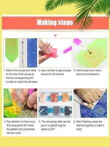 窗邊的玫瑰5d鑽石畫拼貼diy鑽石刺繡全圓形鑽石畫壁藝家居裝飾十字繡套裝,適用於客廳 - 彩色 - 查看 5