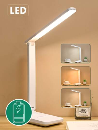 1入組可充電led折疊桌燈,具有3種照明模式和亮度調節,便於閱讀、學習、宿舍、臥室、家庭、辦公室等場所攜帶使用