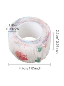 3 pièces/lot Bandage élastique auto-adhésif non tissé respirant avec motif de fruits de couleur aléatoire pour salon de manucure pour femmes, filles, enfants. Conception d'ongles DIY pour salon à domicile, fournitures pour ongles, outils pour ongles, outils pour nail art, rentrée scolaire, ongles, outils pour faux ongles