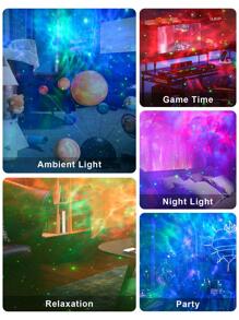 Proyector de estrellas de astronauta para niños, lámpara de proyector de cielo estrellado y galaxia para decoración de dormitorio, luz nocturna, decoración del hogar, regalos para niños, 2023 - Blanco - Ver 6