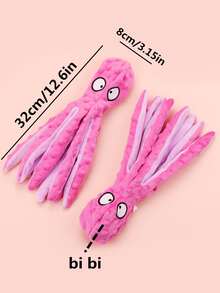 1 Pieza Juguete De Peluche Para Perro Con Forma De Pulpo Con Squeaker Y Sonajero Incorporado, Color Aleatorio - Multicolor - Ver 5