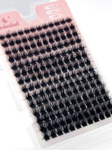 Cụm mi Nối mi Cụm mi tự nhiên Mi riêng lẻ D Curl 168 sợi Mi giả 9-16mm Cụm mi dày Mi riêng lẻ Cụm mi sử dụng tại nhà Cụm mi, Cụm mi, Lông mi riêng lẻ, Lông mi, Lông mi giả - màu đen - Xem 4