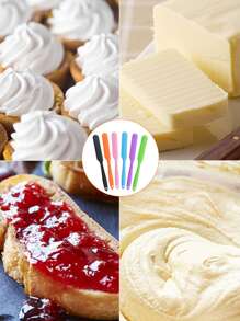 1 件硅胶刮刀 24.5 厘米，耐热蛋糕奶油黄油刮刀搅拌面糊刮刀不粘柔性烘焙烹饪工具 6 种颜色 -10 英寸 - 均碼 - 查看 7