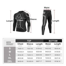 Mens Seamless Thermal Underwear Set Compression Base Layer Fleece Long Johns Warm Set for Skiing Running Outdoor Sports - Grey - View 3