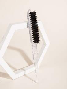 1支装边缘控制梳，翻梳，发型尖尾梳，蓬松梳尖，马尾梳，适用于女性、男性和儿童，适合浓密卷发或带打结梳尖的接发，适合所有发质