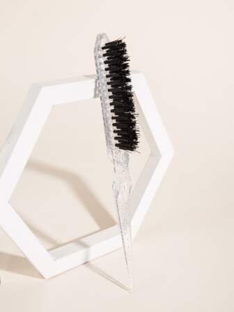 1支装边缘控制梳，翻梳，发型尖尾梳，蓬松梳尖，马尾梳，适用于女性、男性和儿童，适合浓密卷发或带打结梳尖的接发，适合所有发质