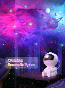 Proyector de estrellas de astronauta para niños, lámpara de proyector de cielo estrellado y galaxia para decoración de dormitorio, luz nocturna, decoración del hogar, regalos para niños, 2023 - Blanco - Ver 4