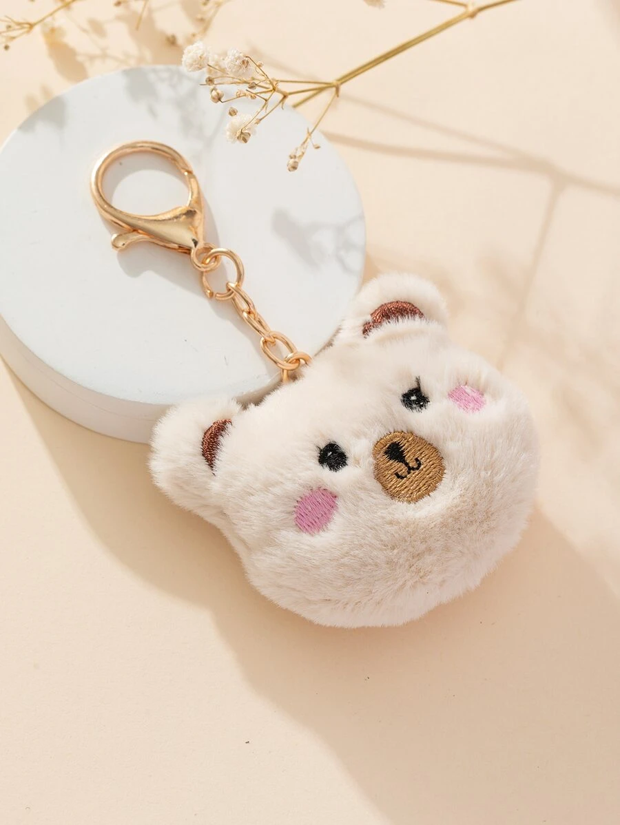 米色小熊 包袋配饰 包袋配饰 礼品 礼品配饰 青少年女孩装饰品 女士 大学生 新人与白领人士 钥匙链饰物 可爱物品 Therian 学校用品 教师礼物 返校 教师配饰 毛绒钥匙扣 - 米色 - 查看 1