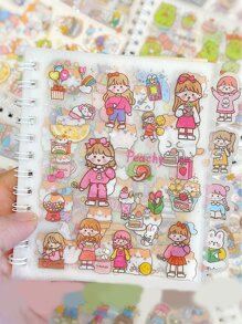 170入組啞面日記紙貼紙,預裁剪彈頭筆記用品