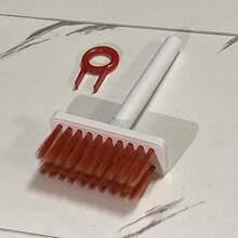 1pc White & Red Multifunctional 5 In 1 Cleaning Brush With Key Puller And Plastic Keycap Removing Tool, Plastic Cleaning Tool Set For Cleaning Pc, Airpods, Earphones, Tablet, Keyboard And Laptop - Red and White - View 1