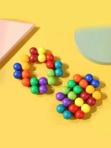 Diy教育球立方體、多種智力球,創新減壓玩具供孩童嬉戲、益智教育玩具 - 彩色 - 查看 9