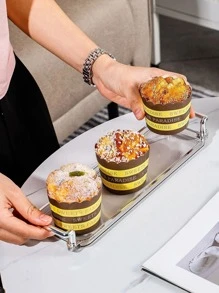 1 件带手柄的食品托盘圣诞礼物 - 銀色 - 查看 7