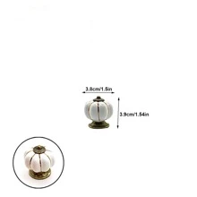 1入組南瓜形單孔拉手，鄉村風格卡通歐式拉手適合兒童房/鞋櫃/抽屜/櫥櫃/衣櫃 - 白色 - 查看 2