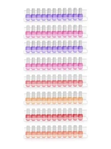 3M 1 件亚克力指甲油收纳架壁挂式收纳架，化妆品工具收纳架，无需钻孔，适用于假日海滩、浴室收纳、卧室收纳，大容量 - 無色 - 查看 5
