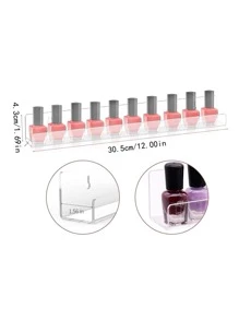 3M 1 件亚克力指甲油收纳架壁挂式收纳架，化妆品工具收纳架，无需钻孔，适用于假日海滩、浴室收纳、卧室收纳，大容量 - 無色 - 查看 6