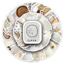 50 张白色 Ins 风格可爱涂鸦图案卡通动漫 Guka 儿童贴纸可爱时尚爱心涂鸦防水贴纸适用于笔记本电脑水瓶滑板手机 - 白色 - 查看 7