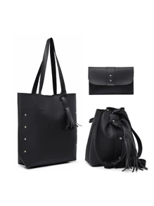 Women Tote Bags - Black - View 1