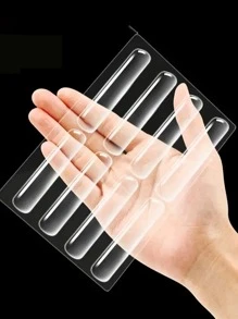 10 miếng chặn cửa bằng silicon không dấu vết, miếng bảo vệ tay nắm cửa, miếng bảo vệ tường, miếng giảm tiếng ồn tủ lạnh, miếng dán chống ồn đa năng Quà tặng tốt nhất - Trong sáng - Xem 2