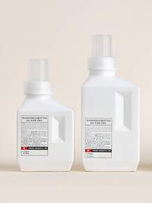 1pc Large Capacity Refillable Bottle For Home Laundry Detergent, Fabric Softener, Disinfectant - White - View 1