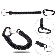 1pc Retractable Fishing Rope With Phone Line Shape, Fishing Lure Tool Rod Protection Rope - Black - View 7