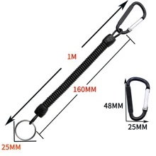 1pc Retractable Fishing Rope With Phone Line Shape, Fishing Lure Tool Rod Protection Rope - Black - View 5