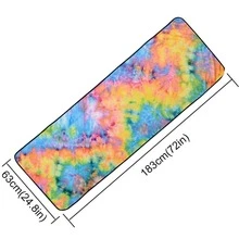 Yoga mat Non Slip Exercise Fitness Mat Comfortable Soft Yoga Mat, Suitable For Sports, Yoga And Pilates Gymnastics Mat - Màu vàng - Xem 2