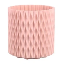 Rotating Pen Holder Creative Modern Student Office Desktop Stationery Organizer Pen Stand With 5 Compartments - Pink - View 1