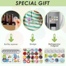 Button Maker Machine Multiple-Sizes - Pin Maker Machine 1.25 Inch+2.25 Inch, Interchangeable Molds Badge Button Press Machine Withs 25mm+32mm+58mm Button Maker Supplies&Circle Cutter - Green - View 10