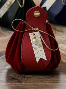 Caja De Dulces De Bodas, Bolso Portátil Para Dulces, Bolsita De Terciopelo Para Dulces, Caja De Regalo De Bodas, Bolsa De Regalo Con Cordón - Multicolor - Ver 3