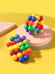 Diy教育球立方體、多種智力球,創新減壓玩具供孩童嬉戲、益智教育玩具 - 彩色 - 查看 4