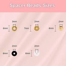 24 Grid Bracelet Set Girls' Clay Beaded Bracelet Making Set Beads White Clay Beads Set Bracelet Made from Gold Beads Set Beads for Jewelry Making - Multicolor - View 4