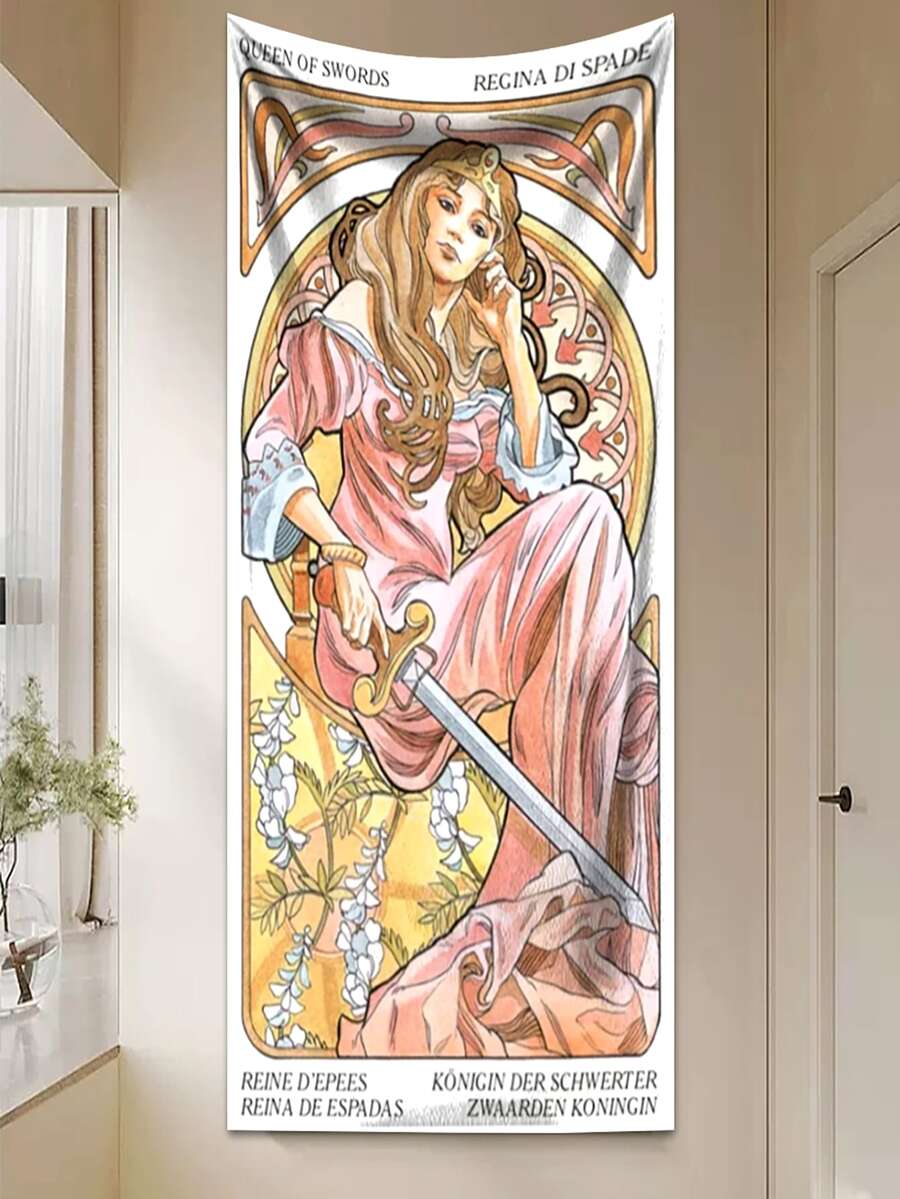 1 件個人化粉紅皇后牆壁掛毯,適用於出租房間、宿舍、床頭板、客廳壁掛裝飾的臥室裝飾。配有掛鉤,方便懸掛