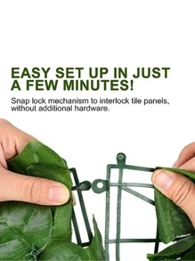 Artificial Leaves, Balcony Railing Fake Plant Vine, Garden Decoration, Faux Fence Guard Rail - Army Green - View 9