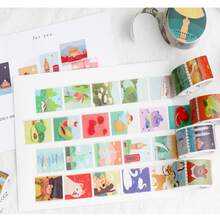 2pcs/set Creative Animal & Plant Decorative Sticker Washi Tape, Random Colors - Multicolor - View 7