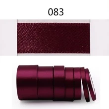 Cuộn 25 Sân/Rất Nhiều Màu Ruy Băng Satin Vải Lụa Tôn Tạo Ruy Băng Hoàn Hảo Cho Nghề Thủ Công, nơ Cài Tóc Gói Quà Cho Mỗi Lễ Hội (083 Màu Đỏ Rượu Vang) - Màu Đỏ Sâu - Xem 1