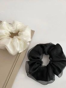 Bộ 3 chiếc dây buộc tóc hoa, dây buộc tóc cỡ lớn, dây buộc tóc đuôi ngựa dễ thương, quà tặng cho mùa tựu trường, phụ kiện tóc, dây chun buộc tóc. - Nhiều màu - Xem 7