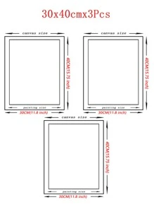 30x40cmx3 件 DIY 5D 钻石画抽象黑金银杏叶全圆钻石绣钻石马赛克三联画 - 杏色 - 查看 2
